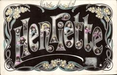 VINTAGE POSTCARD Fantasy Henriette First name