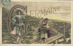 CPA Fantaisie Prenom Germaine