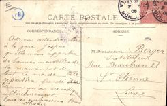 VINTAGE POSTCARD Chevre Lyon Places Bellecour the car at the goats