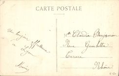 VINTAGE POSTCARD Chevre Lyon Places Bellecour the car at the goats Enfants TOP