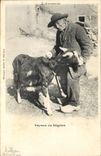 VINTAGE POSTCARD Goat Peasant of Segalas Auvergne TOP