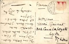 VINTAGE POSTCARD Peasant Goat Cow