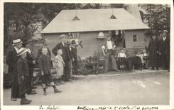 Real photo the country cottage Goat