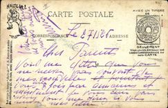VINTAGE POSTCARD Militaria dreams of a man of the class