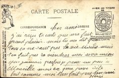 VINTAGE POSTCARD Militaria sense of smell five directions of the soldier