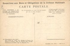 CPA Militaria Bons de la Defense Nationale 