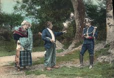 CPA Folklore Le proces verbal Gendarme 