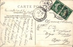 CPA Folklore Une rencontre pastorale Moutons Chien