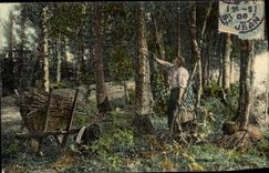 CPA Folklore Le bucheron