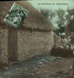CPA Folklore Le retour du troupeau 