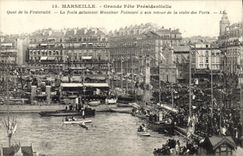 CPA Marseille Grande fete presidentielle Quai de la Fraternite Poincare