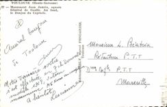 CPM Toulouse Monument Jean Jaures Square General de Gaulle Le donjon du Capitole