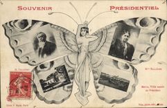 VINTAGE POSTCARD Fallieres Mezin Birthplace of president Papillon