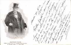 CPA Fantaisie Tabac Georges Favon Conseiller d'Etat et Conseiller National Cigare 