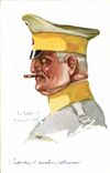 VINTAGE POSTCARD Fantasy Tobacco Man Mulhouse 1914 Militaria