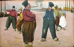 VINTAGE POSTCARD Fantasy Tobacco Man Netherlands Folklore