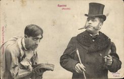 VINTAGE POSTCARD Fantaisie Tobacco Equality Parodies