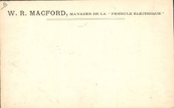 CPA Publicite Tabac Cigare Pendule electrique W R Macford