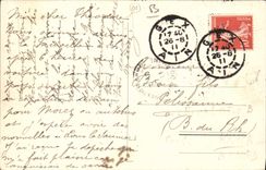 CPA Attelage Hotel et Col de la Faucille et le Mont Blanc Chevaux Suisse