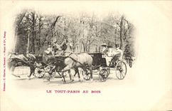 CPA Attelage Le Tout Paris au bois Chevaux Paris