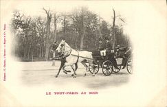 CPA Attelage Le Tout Paris au bois Chevaux Paris