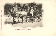 CPA Attelage Le Tout Paris au bois Chevaux Paris