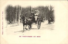 CPA Attelage Le Tout Paris au bois Chevaux Paris