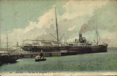 CPA Bateau Paquebot Alger Le duc de Bragance 