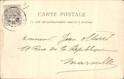 VINTAGE POSTCARD Boat Steamer Algiers Departure of the Transatlantic mail the duke of Bragance