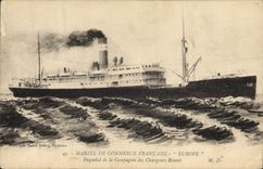 CPA Bateau Paquebot de la Compagnie des Chargeurs Reunis Europe 