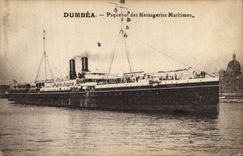 CPA Bateau Paquebot des Messageries Maritimes Dumbea 