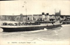 CPA Bateau Paquebot Dieppe a Dieppe