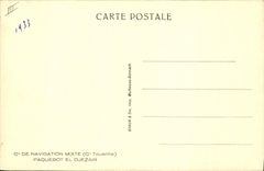 VINTAGE POSTCARD Boat Steamer Mixed Company of Navigation Co Touache Steamer El Djezair