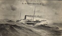 CPA Bateau Paquebot SS Doukkala 