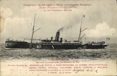 CPA Bateau Paquebot Compagnie de Navigation Mixte Djurjura 