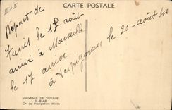 VINTAGE POSTCARD Boat Steamer El Biar Co of Navigation Mixed