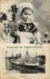 CPA Bateau Paquebot L'Espagne Saint-Nazaire Enfant 