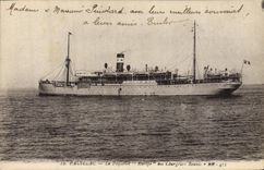 VINTAGE POSTCARD Boat Steamer Europe of the Brought together Chargers Pauillac