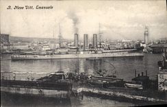 VINTAGE POSTCARD Boat Steamer R Nave Vitt Emanuele