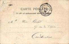 CPA Bateau Paquebot Alger Depart du Transatlantique Eugene Pereire 