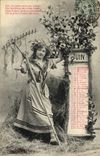 VINTAGE POSTCARD Fantasy Woman June