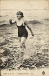 VINTAGE POSTCARD Fantasy Woman Bathing suit pleasure of the bath