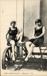 VINTAGE POSTCARD Fantasy Woman Bathing suit Berck Beach Bathers