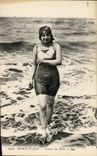 VINTAGE POSTCARD Fantasy Woman Bathing suit Berck Beach Leaving the bath