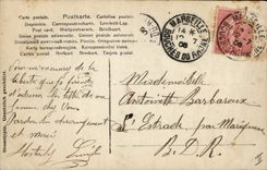 VINTAGE POSTCARD Fantasy Woman Bathing suit Child