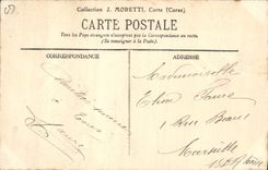 Mula estándar Córcega Córcega del asno de la POSTAL de la VENDIMIA