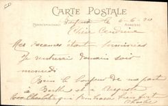 CPA Ane Mule Normandie Servante sur sa bourrique