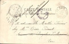 CPA Ane Mule Ile de Re Femme rhetaise partant aux champs 