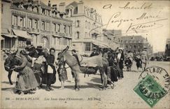 VINTAGE POSTCARD Ass Mule Berck Beach asses in the funnel