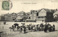VINTAGE POSTCARD Ass Mule Berck Beach the arena